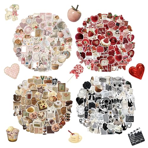 480 PCS Vintage Ästhetische Sticker für Scrapbooks, Laptops, Wasserflaschen, Skateboards, Notizbücher, Handys, Kindle, Niedliche Vinyl-Aufkleber für Kinder, Teens, Erwachsene, Mädchen 480 PCS Vintage Ästhetische Sticker für Scrapbooks, Laptops, Wasserflaschen, Skateboards, Notizbücher, Handys, Kindle, Niedliche Vinyl-Aufkleber für Kinder, Teens, Erwachsene, Mädchen von BellaBlend