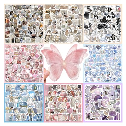 640 PCS Ästhetische Sticker für Wasserflaschen, Vinyl Wasserdichte Laptop-Sticker, Skateboard Computer Handy-Dekorationen von BellaBlend