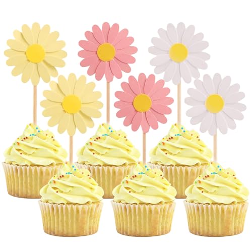 12 Stück Gänseblümchen Blumen Pappbecher Kuchendeko, Happy Birthday Partydeko, Geburtstag Weiße Daisy Muffin Deko Cupcake Topper für Hochzeit Dusche Happy Birthday Partydeko 12 Stück Gänseblümchen Blumen Pappbecher Kuchendeko, Happy Birthday Partydeko, Geburtstag Weiße Daisy Muffin Deko Cupcake Topper für Hochzeit Dusche Happy Birthday Partydeko von Bellabon