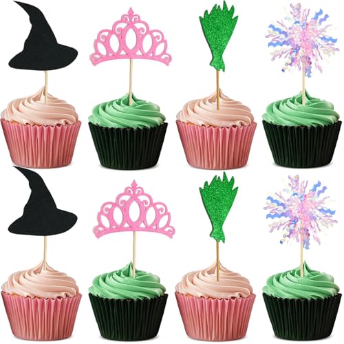 24 Stück Hexe Thema Tortendeko, Hexenhut Tortendeko, Hexe Thema Cupcake Toppers, Cupcake-Picks, Silberne Krone, Dekorationen für Halloween Dekoration Geburtstag Party Zubehör 24 Stück Hexe Thema Tortendeko, Hexenhut Tortendeko, Hexe Thema Cupcake Toppers, Cupcake-Picks, Silberne Krone, Dekorationen für Halloween Dekoration Geburtstag Party Zubehör von Bellabon