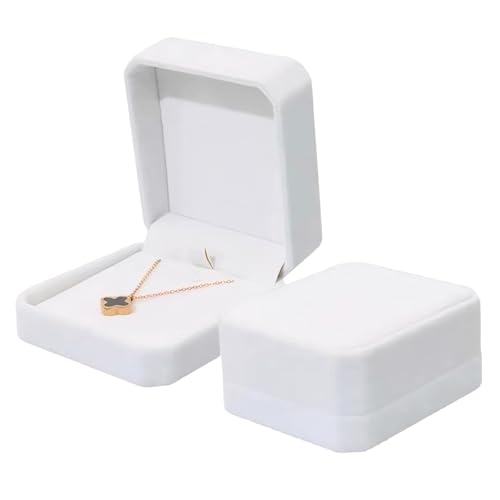 Bellabon Samt Schmuckschatullen für Halsketten, Samt Schmuck Ringbox, Halskette Anhänger Armband Display Box, 70x85x39MM für Hochzeit, Geburtstag Valentinstag Bellabon Samt Schmuckschatullen für Halsketten, Samt Schmuck Ringbox, Halskette Anhänger Armband Display Box, 70x85x39MM für Hochzeit, Geburtstag Valentinstag von Bellabon