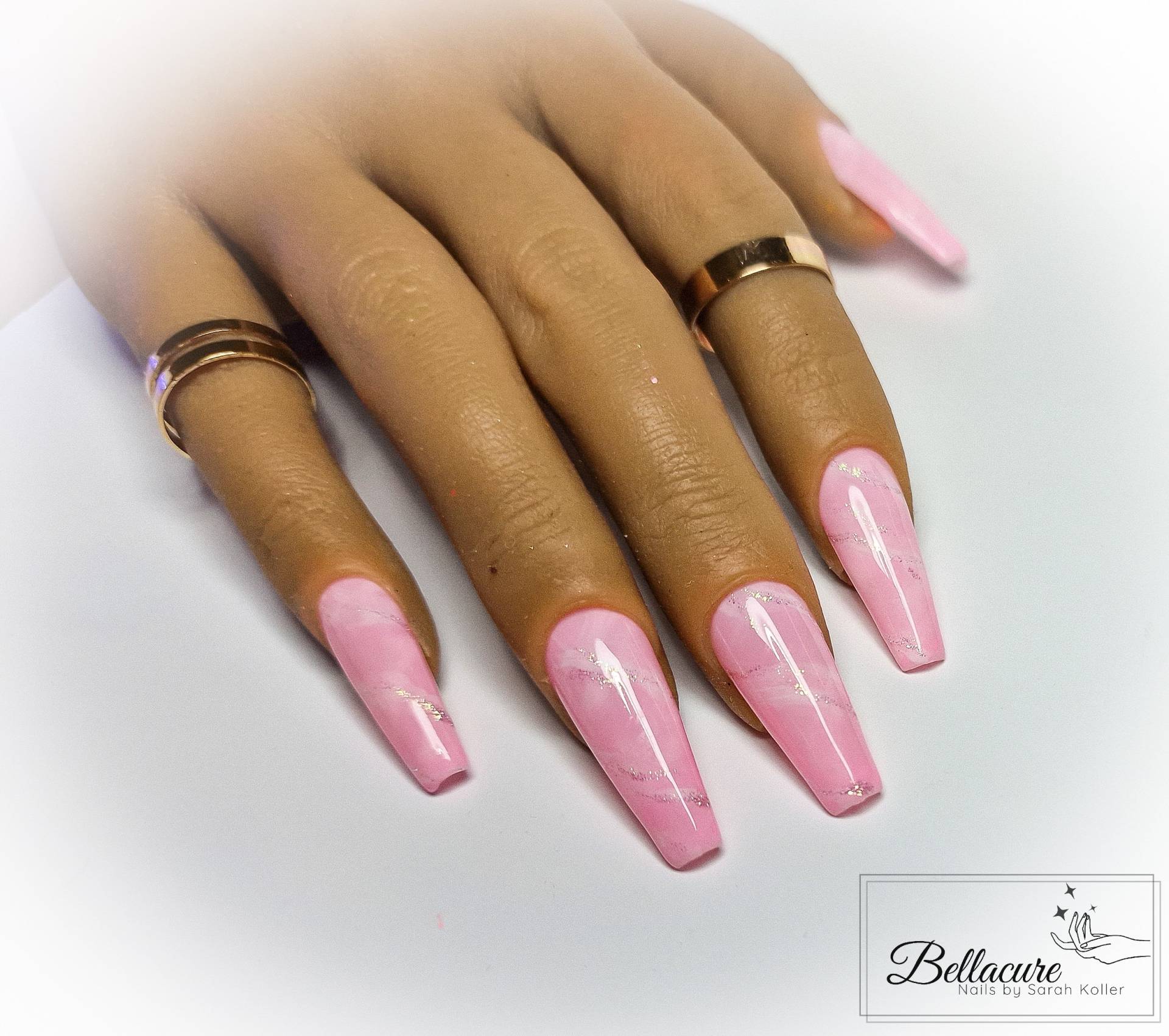 Press On Nägel - Nails Rosa Rosenquarz Glitzer Press On Nägel - Nails Rosa Rosenquarz Glitzer von BellacureNails
