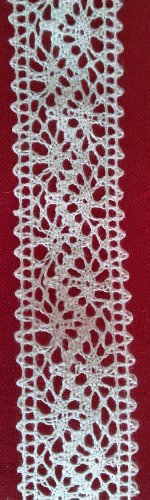 Spitze, Spitzenband X086 CREME 021 25mm 15 Meter von Bellaflor