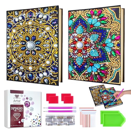 Bellatoi 2 Stücks Diamond Painting Notizbuch, Diamant Painting Kinder A5 Notizbuch Mandalas, Bastelset Spielzeug Mädchen5-10+ Jahre, ab 5+ Jahre Geburtstag sgeschenk für Mädchen Tagebuch Geschenkideen Bellatoi 2 Stücks Diamond Painting Notizbuch, Diamant Painting Kinder A5 Notizbuch Mandalas, Bastelset Spielzeug Mädchen5-10+ Jahre, ab 5+ Jahre Geburtstag sgeschenk für Mädchen Tagebuch Geschenkideen von Bellatoi