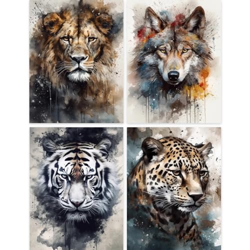 Bellatoi 4 Stücks Diamond Painting Tiere Set,5D Diamant Painting Bilder Tiger Löwe, 5D Diamant Painting Full Set Geeignet für Erwachsene, Diamant Malerei Kits für Schlafzimmer Wohnzimmer Wand Deko Bellatoi 4 Stücks Diamond Painting Tiere Set,5D Diamant Painting Bilder Tiger Löwe, 5D Diamant Painting Full Set Geeignet für Erwachsene, Diamant Malerei Kits für Schlafzimmer Wohnzimmer Wand Deko von Bellatoi
