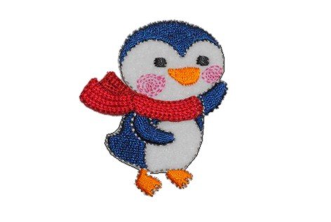 Pinguin 4,6 cm * 5,5 cm Bügelbild Aufnäher Applikation Pinguine rot Antarktis Vogel Eis Winter von Homry