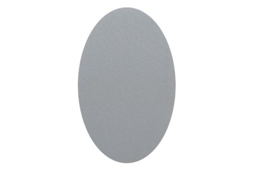 ovaler Flicken - hell grau 9,5 cm * 15,5 cm Bügelbild Aufnäher Applikation Flicken Baumwolle von Belldessa