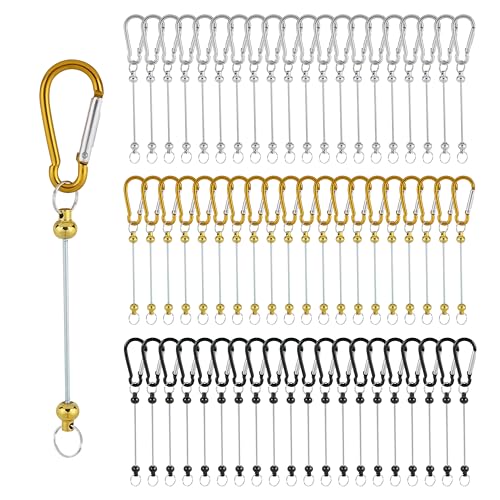 Beadable Schlüsselanhängerstangen mit abnehmbaren Endkappen, 60 Stäbe: 20 Gold, 20 Schwarz, 20 Silber, DIY-Schlüsselanhänger-Zubehör für Perlenbasteln, ideal für Heimwerker, Lehrer, Mütter Beadable Schlüsselanhängerstangen mit abnehmbaren Endkappen, 60 Stäbe: 20 Gold, 20 Schwarz, 20 Silber, DIY-Schlüsselanhänger-Zubehör für Perlenbasteln, ideal für Heimwerker, Lehrer, Mütter von Belle Draft