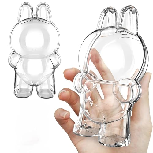 BelleFlair Große Schutzhülle für Vinyl Plush Toy & 15/17cm Puppen mit Kleidung - Transparente Sammler-Aufbewahrungsbox mit Silikonband, Staubdicht & Kratzfest für die Standing-Serie von BelleFlair