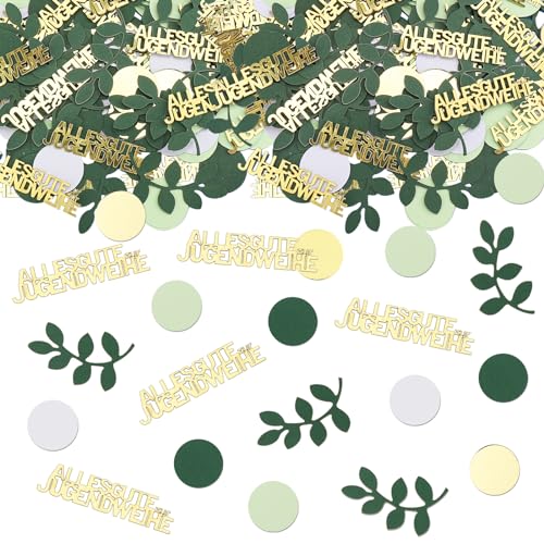 BelleVive 100 Stück Alles Gute zur Jugendweihe Deko Streudeko Groß 2,5-6cm, Deko Jugendweihe für Jungen und Mädchen, Tischdeko, Jugendweihe Geschenke, Jugendweihe, Tischdeko Jugend von BelleVive