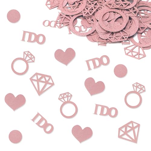 BelleVive 200 Stück Tischkonfetti für Junggesellinnenabschiede, Roségold-Glitzerkonfetti für Verlobungsfeiern, Ringe und Kreise für zukünftige Brautpartys als Tischdekoration für Hochzeiten BelleVive 200 Stück Tischkonfetti für Junggesellinnenabschiede, Roségold-Glitzerkonfetti für Verlobungsfeiern, Ringe und Kreise für zukünftige Brautpartys als Tischdekoration für Hochzeiten von BelleVive