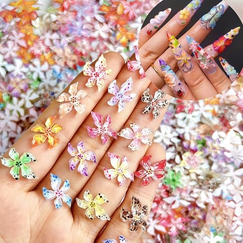 BelleVive 60 Stück Blumen-Nagelkunst-Anhänger, 3D-Hawaii-Blumen, Nagel-Strasssteine, Hibiskus-Blumen, Nagel-Edelsteine, bunte Blumen-Nagel-Diamanten, Sommer-Nagelschmuck, winzige Blumen BelleVive 60 Stück Blumen-Nagelkunst-Anhänger, 3D-Hawaii-Blumen, Nagel-Strasssteine, Hibiskus-Blumen, Nagel-Edelsteine, bunte Blumen-Nagel-Diamanten, Sommer-Nagelschmuck, winzige Blumen von BelleVive