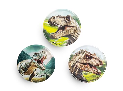 Belmil Patches mit Klettverschluss Set 3-teilig- kompatibel mit Schulranzen Comfy/Smarty (Lost World) von Belmil
