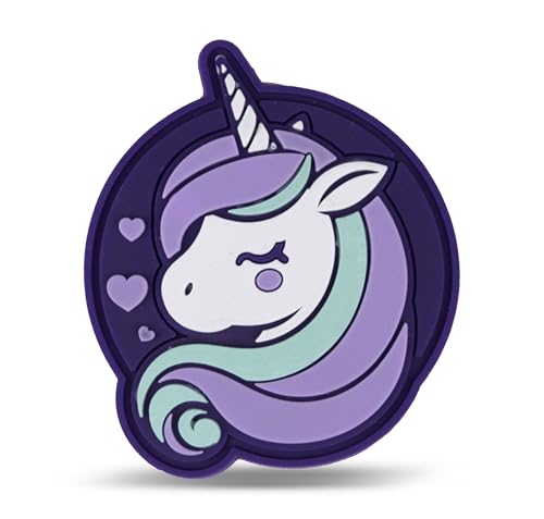 Belmil Patches mit Klettverschluss Set 3-teilig- kompatibel mit Schulranzen Comfy/Smarty (Purple Unicorn) von Belmil