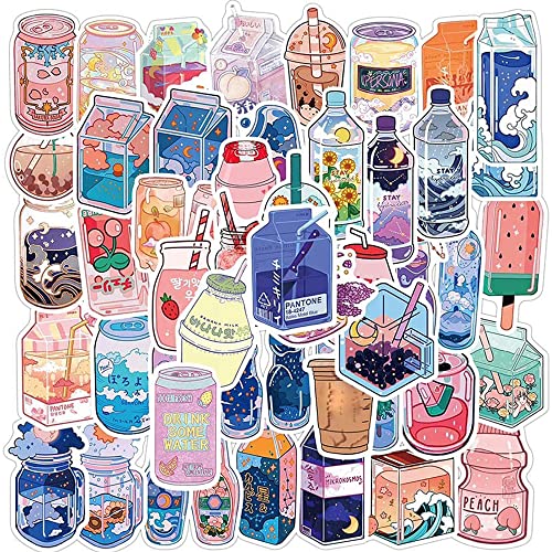 50 Stück Kawaii Aufkleber Scrapbook Sticker Karikatur Aufkleber Aesthetic Stickers Anime Vintage Aufkleber Cute Graffiti Wasserfeste Sticker Mädchen Aufkleber von Belugsin