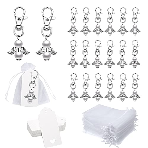 20 Stück Schutzengel Anhänger, Engel Anhänger Guardian Angel, Schutzengel Schlüsselanhänger mit Blanko Kraftpapier Anhänger und Organza Beutel, für Taufe, Kommunion, Geburtstag, Weihnachten, Hochzeit 20 Stück Schutzengel Anhänger, Engel Anhänger Guardian Angel, Schutzengel Schlüsselanhänger mit Blanko Kraftpapier Anhänger und Organza Beutel, für Taufe, Kommunion, Geburtstag, Weihnachten, Hochzeit von Belvanr
