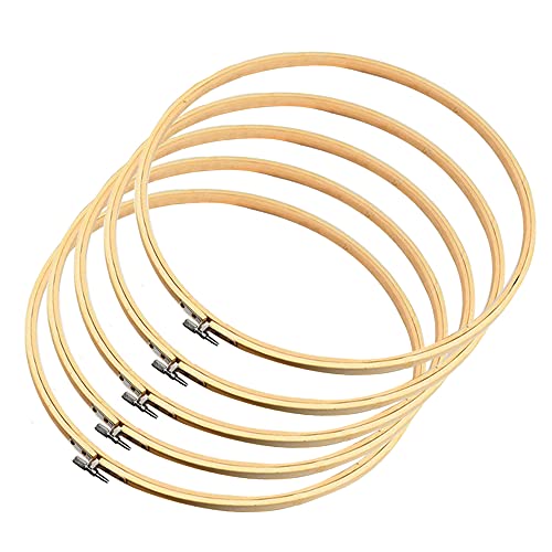 Belvanr Stickrahmen Holz 5 Stück Bambus Kreuzstich Rahmen Rund Stickrahmen Einstellbar Stickerei Ring Hoop Nähen Bambus Kreis Set Stick Ring für Dekoration DIY Nähen Belvanr Stickrahmen Holz 5 Stück Bambus Kreuzstich Rahmen Rund Stickrahmen Einstellbar Stickerei Ring Hoop Nähen Bambus Kreis Set Stick Ring für Dekoration DIY Nähen von Belvanr