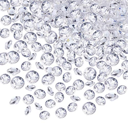 Transparente Hochzeits-Streudekoration, 10.000 Acryl-Kristalle, Diamanten, Strass für Hochzeit, Brautparty, Vasen, Perlen, acryl, farblos, 4.5 MM and 6 MM von Bememo