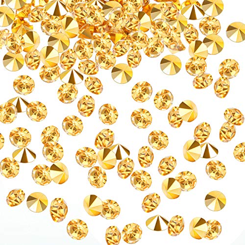 Transparente Hochzeits-Streudekoration, 10.000 Acryl-Kristalle, Diamanten, Strass für Hochzeit, Brautparty, Vasen, Perlen, acryl, gold, 0,30 cm von Bememo