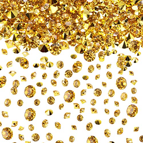 Transparente Hochzeits-Streudekoration, 10.000 Acryl-Kristalle, Diamanten, Strass für Hochzeit, Brautparty, Vasen, Perlen, acryl, gold, 3 mm, 6 mm and 10 mm von Bememo
