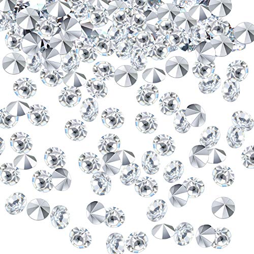 Transparente Hochzeits-Streudekoration, 10.000 Acryl-Kristalle, Diamanten, Strass für Hochzeit, Brautparty, Vasen, Perlen, acryl, silber, 0,30 cm von Bememo