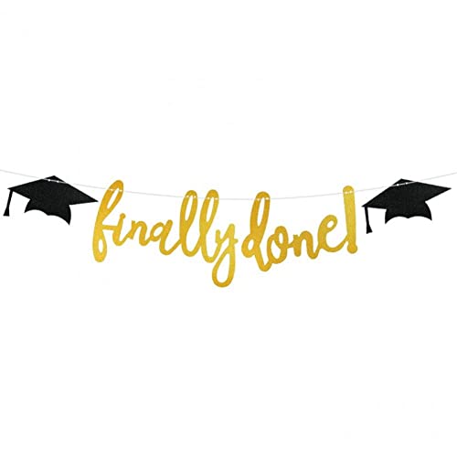Bemvp „Finally Done“-Banner, Glitzerndes Abschlussbanner, Glänzender Hintergrund Für Glückwünsche, Abschlussfeier, Party-Dekoration Bemvp „Finally Done“-Banner, Glitzerndes Abschlussbanner, Glänzender Hintergrund Für Glückwünsche, Abschlussfeier, Party-Dekoration von Bemvp