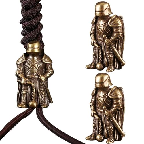 Bemvp 2 Stück Messing Antik Lanyard Perle Paracord Perlen Schlüsselanhänger Werkzeug Messer Perlen DIY Halskette Rucksack Anhänger Zubehör von Bemvp