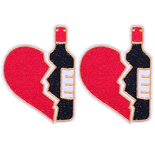 Bemvp Herz Wein Flasche Muster Patch Eisen Auf Gesticktem Patch Exquisite Nähen Auf Abzeichen Applique Für Jacken Rucksäcke Kleidung Bemvp Herz Wein Flasche Muster Patch Eisen Auf Gesticktem Patch Exquisite Nähen Auf Abzeichen Applique Für Jacken Rucksäcke Kleidung von Bemvp
