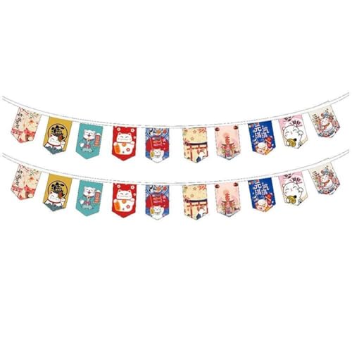 Bemvp Japanischer Stil, Glückliche Katze, Hängende Schnur-Flagge, Sushi-Restaurant-wimpelkette, Polyester-Banner, Izakaya-, Geburtstagsparty-Dekoration Bemvp Japanischer Stil, Glückliche Katze, Hängende Schnur-Flagge, Sushi-Restaurant-wimpelkette, Polyester-Banner, Izakaya-, Geburtstagsparty-Dekoration von Bemvp