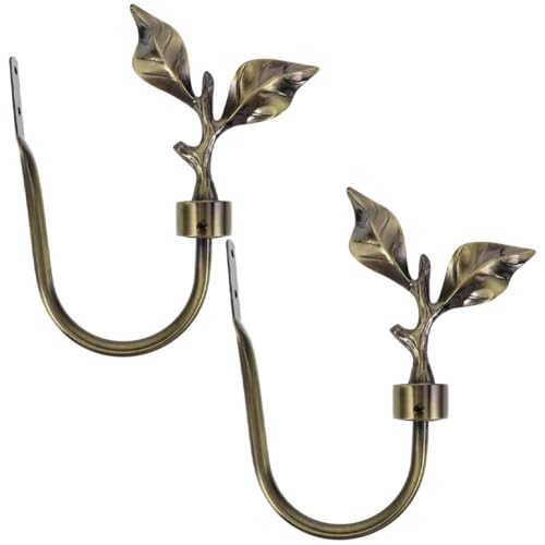 Bemvp Raffhalter Für Vorhänge Aus Antikem Messing, Haken Für Tür, Wand, Hutaufhänger, Blattförmige Befestigungen Für Vorhänge, Kleidung, Kleiderbügelhaken – 2 Stück Bemvp Raffhalter Für Vorhänge Aus Antikem Messing, Haken Für Tür, Wand, Hutaufhänger, Blattförmige Befestigungen Für Vorhänge, Kleidung, Kleiderbügelhaken – 2 Stück von Bemvp