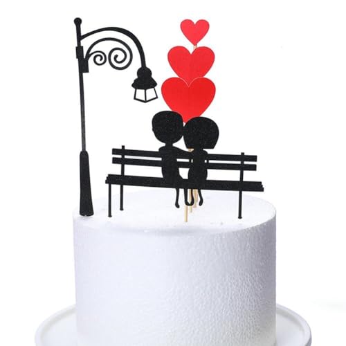 Cartoon Liebhaber Paar Kuchen Topper Valentinstag Hochzeit Party Dekorationen Cupcake Dekore Herzen Verlobung Geschenke Dekor von Bemvp
