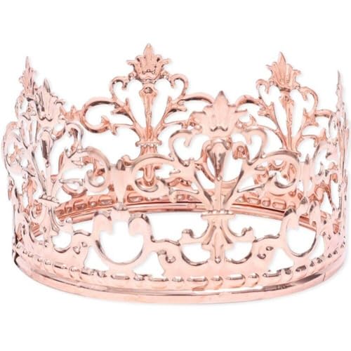 Gold Crown Cake Topper 1 Stück Gold Tiara Hochzeit Geburtstag Kuchen Dekoration Krone Haarschmuck Für König Königin Und Prinzessin Party von Bemvp