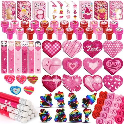 BenLouis Briefpapier-Geschenk-Set für Kinder, Herzen, Bleistifte, Radiergummis, Aufkleber, Schule, Klassenzimmer, Austausch, Belohnungspreise, Großpackung für Studenten, Valentinstag, Party, BenLouis Briefpapier-Geschenk-Set für Kinder, Herzen, Bleistifte, Radiergummis, Aufkleber, Schule, Klassenzimmer, Austausch, Belohnungspreise, Großpackung für Studenten, Valentinstag, Party, von BenLouis