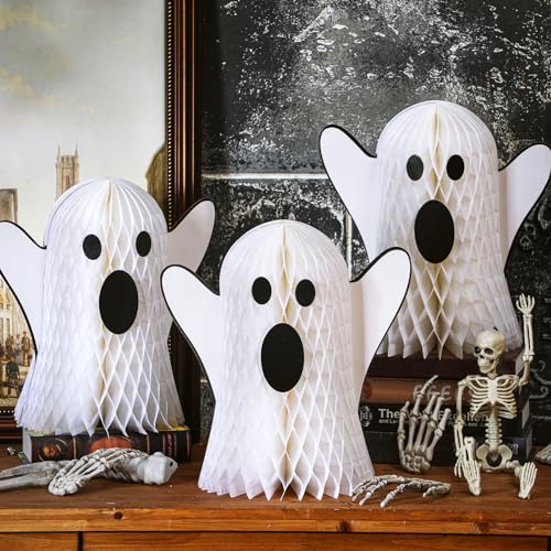 Bencailor Halloween-Geister-Tischdekoration, Halloween-Waben-Tafelaufsatz, Geister-Tischdekoration, Halloween-Party-Dekoration, Geister-Tischaufsatz für Halloween, Party, Zuhause, Schreibtisch Bencailor Halloween-Geister-Tischdekoration, Halloween-Waben-Tafelaufsatz, Geister-Tischdekoration, Halloween-Party-Dekoration, Geister-Tischaufsatz für Halloween, Party, Zuhause, Schreibtisch von Bencailor