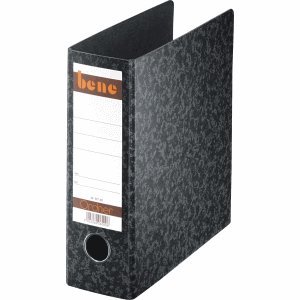 Bene 92100 Ordner Schwarz, Grau Faser Board (Faser Board, schwarz, grau, A5, Hochformat, 500 Blatt, 80 g/m²) von BENE