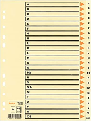 Bene 93408 A-Z, für Format A4, Karton, 24-teilig Bene 93408 A-Z, für Format A4, Karton, 24-teilig von BENE