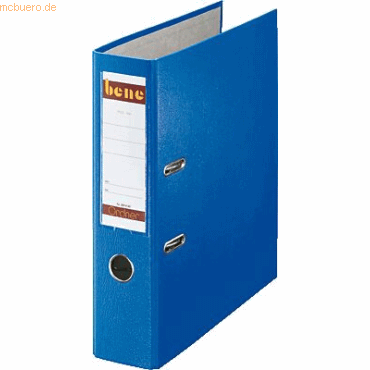 Bene Ordner A4 Kunststoff 80mm blau Bene Ordner A4 Kunststoff 80mm blau von Bene