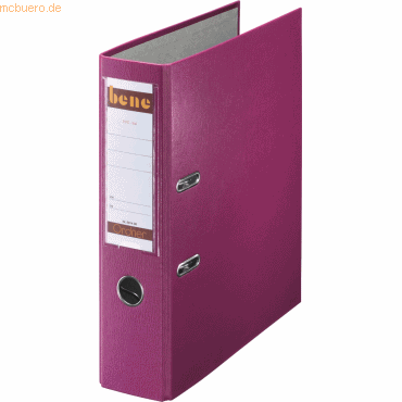 Bene Ordner A4 Kunststoff 80mm brombeer Bene Ordner A4 Kunststoff 80mm brombeer von Bene