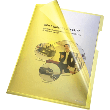 Bene Sichthüllen A4 PVC 150my gelb VE=100 Stück von Bene