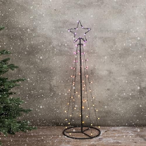 Benelando LED Weihnachtsbaum 100 cm Weihnachtsstern Fernbedienung Farbwechsel 11 Leuchtfunktionen von Benelando