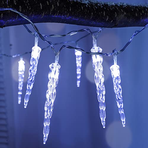 LED Lichterkette 20 Eiszapfen außen innen Lichtschlauch Weihnachten Lichterkette von Benelando