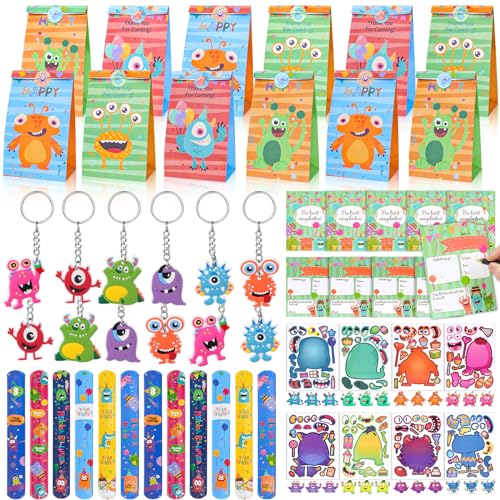 72 STK. Monster Party Mitgebsel Kindergeburtstag Gastgeschenke, Geschenktüten Kindergeburtstag, Einladungskarten, Schnapparmband, Schlüsselanhänger, Tattoo Give Aways Kindergeburtstag Junge Mädchen 72 STK. Monster Party Mitgebsel Kindergeburtstag Gastgeschenke, Geschenktüten Kindergeburtstag, Einladungskarten, Schnapparmband, Schlüsselanhänger, Tattoo Give Aways Kindergeburtstag Junge Mädchen von Beneony