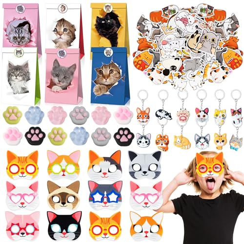 Beneony Katze Mitgebsel Kindergeburtstag Gastgeschenke 98Stk. Geschenktüten Filzmaterial Katzen Maske Squishy Schlüsselanhänger Aufkleber Geburtstag Party Mitgebsel Klein Geschenke für Kinder Beneony Katze Mitgebsel Kindergeburtstag Gastgeschenke 98Stk. Geschenktüten Filzmaterial Katzen Maske Squishy Schlüsselanhänger Aufkleber Geburtstag Party Mitgebsel Klein Geschenke für Kinder von Beneony