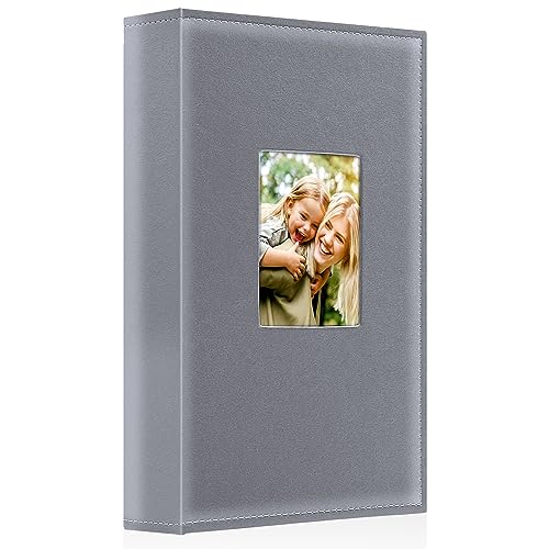 Benjia Fotoalbum, 300 Taschen, Ledereinband, Einsteckalbum, Hochzeitsfotobücher für 300 Fotos im Querformat, 15 x 10 cm, Grau Benjia Fotoalbum, 300 Taschen, Ledereinband, Einsteckalbum, Hochzeitsfotobücher für 300 Fotos im Querformat, 15 x 10 cm, Grau von Benjia