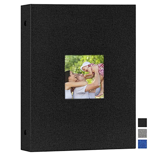 Benjia Fotoalbum, A4, Portrati, 100 Fächer, Leinen-Einsteck-Fotoalbum, für 100 vertikale A4-Bilder, Schwarz Benjia Fotoalbum, A4, Portrati, 100 Fächer, Leinen-Einsteck-Fotoalbum, für 100 vertikale A4-Bilder, Schwarz von Benjia