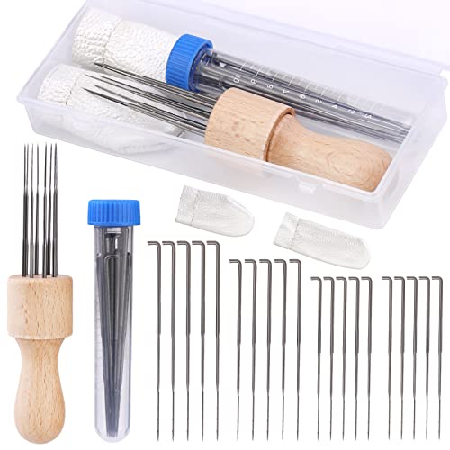 Benlay Nadelfilznadeln mit 8 Filznadeln, 20 Stück Filznadeln, 36 Kaliber 38, Kaliber 40, Kaliber 42, Wollnadeln mit Griffen für DIY Handwerk Benlay Nadelfilznadeln mit 8 Filznadeln, 20 Stück Filznadeln, 36 Kaliber 38, Kaliber 40, Kaliber 42, Wollnadeln mit Griffen für DIY Handwerk von Benlay