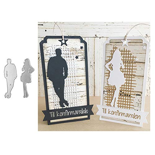 Benoon Stanzschablonen, Metallprägungsschablonen, Stanzformen, für Männer und Frauen, Metall, zum Basteln, für Sammelalben, Prägungen, Papierkarten, Alben, Bastelschablonen, silberfarben Benoon Stanzschablonen, Metallprägungsschablonen, Stanzformen, für Männer und Frauen, Metall, zum Basteln, für Sammelalben, Prägungen, Papierkarten, Alben, Bastelschablonen, silberfarben von Benoon