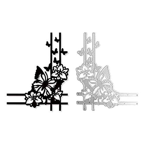 Stanzschablonen Stanzformen für Scrapbooking und Bastelarbeiten, Motiv: Schmetterling, Ecken, Schablone Metall, für Scrapbooking, Prägung, Papierkarten, Fotodekoration, silberfarben Stanzschablonen Stanzformen für Scrapbooking und Bastelarbeiten, Motiv: Schmetterling, Ecken, Schablone Metall, für Scrapbooking, Prägung, Papierkarten, Fotodekoration, silberfarben von Benoon