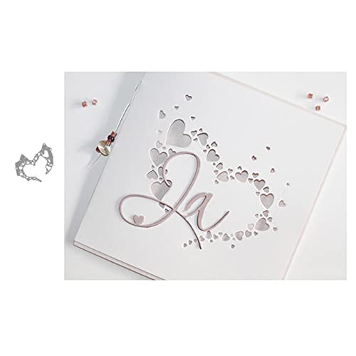 Stanzschablonen für Scrapbooking, romantisches Herz, Stanzformen für Scrapbooking, Prägung, Papierkarten, Album, Schablone, Form – Silber Stanzschablonen für Scrapbooking, romantisches Herz, Stanzformen für Scrapbooking, Prägung, Papierkarten, Album, Schablone, Form – Silber von Benoon
