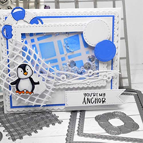Stanzschablonen für Scrapbooking und Bastelarbeiten, Gitternetz, Metall-Stanzformen für Scrapbooking, Prägungen, Papierkarten, Albumschablonen – Silber Stanzschablonen für Scrapbooking und Bastelarbeiten, Gitternetz, Metall-Stanzformen für Scrapbooking, Prägungen, Papierkarten, Albumschablonen – Silber von Benoon